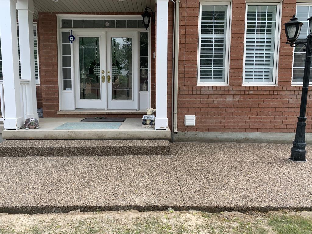Exposed aggregate small step