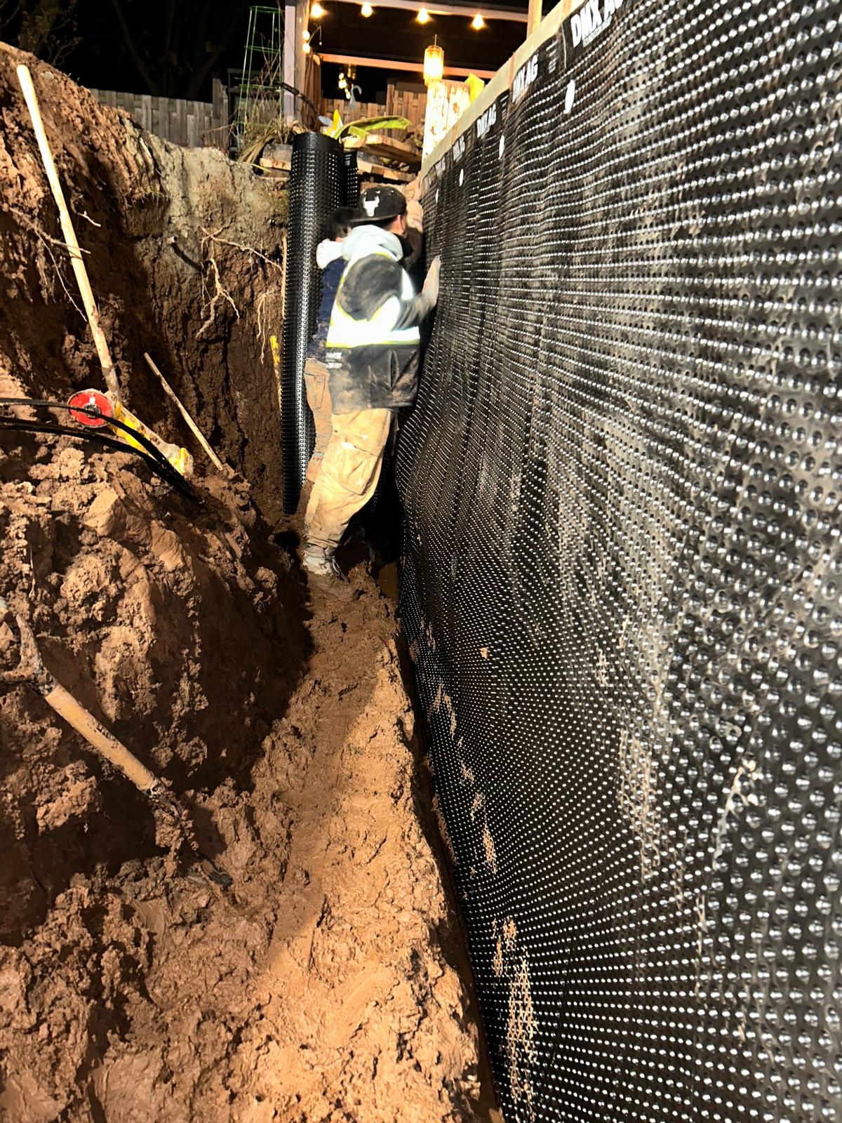 Basement waterproofing