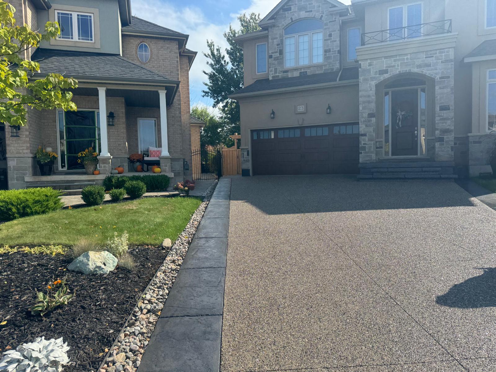 Exposed concrete with steps