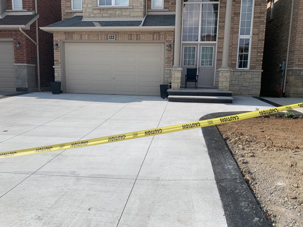Concrete with stamped sides