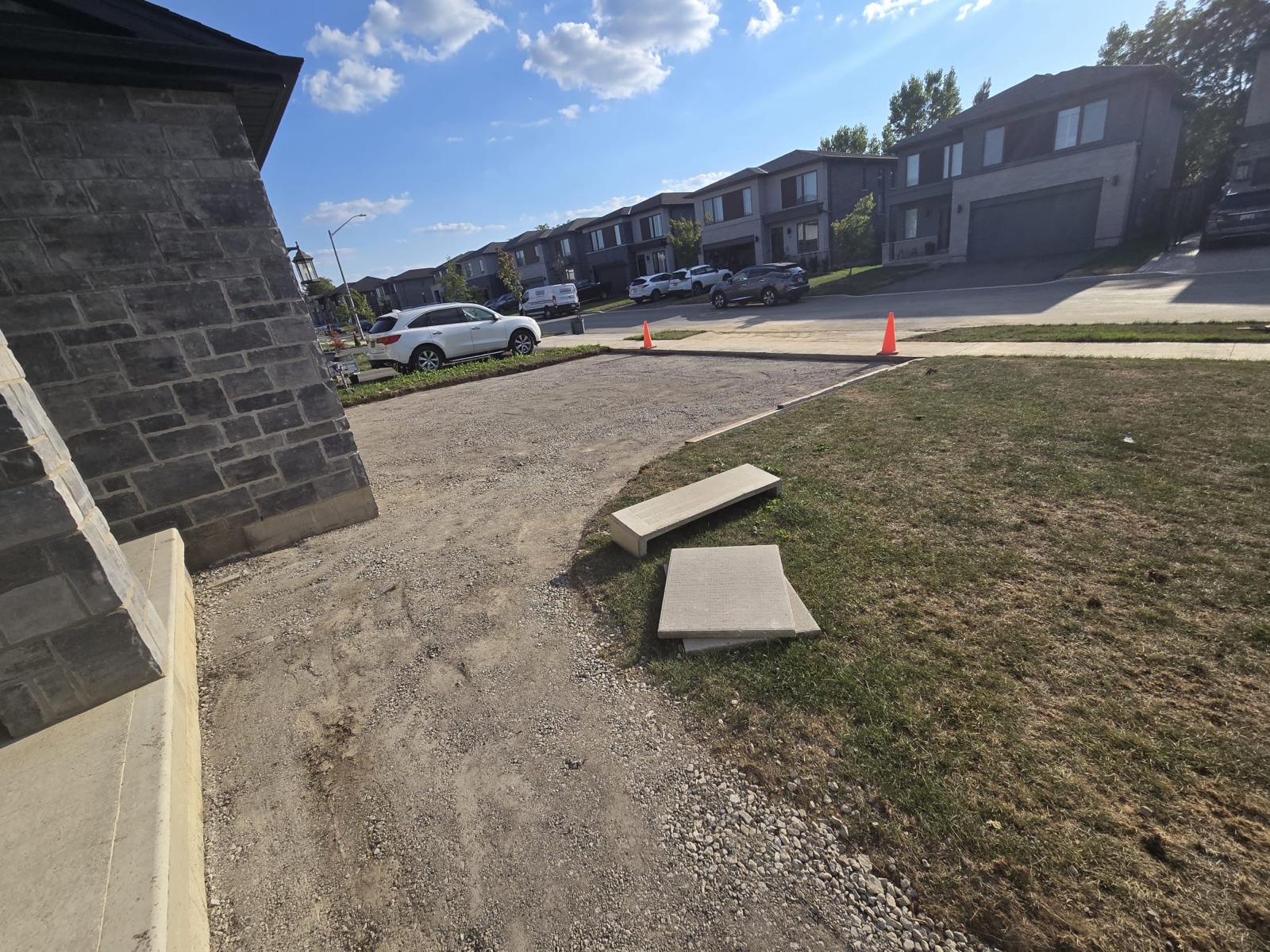 Front gravel before concrete work