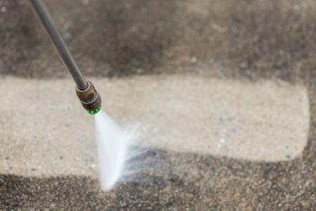 Concrete surface washing
