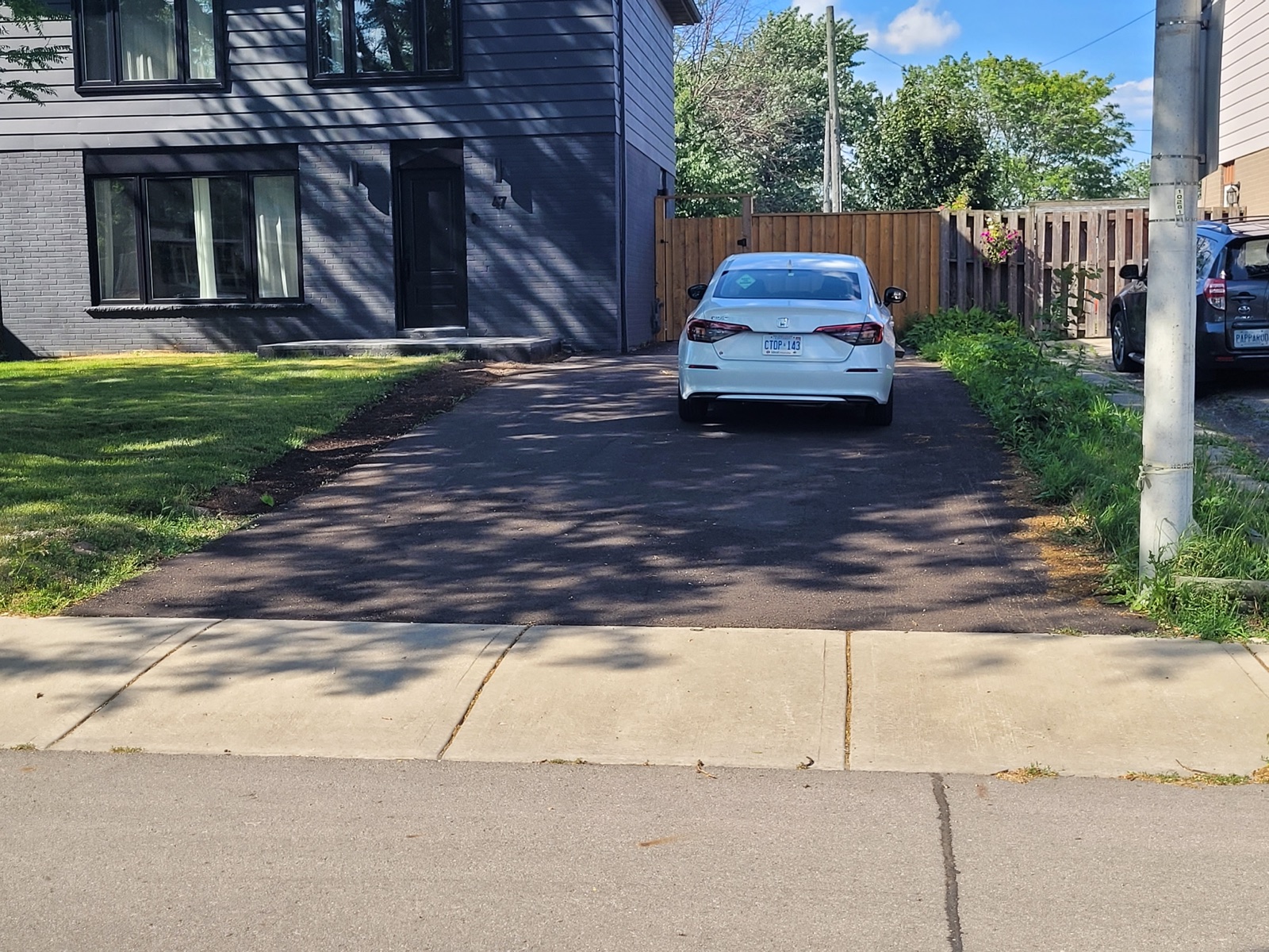 Driveway project on Larch St