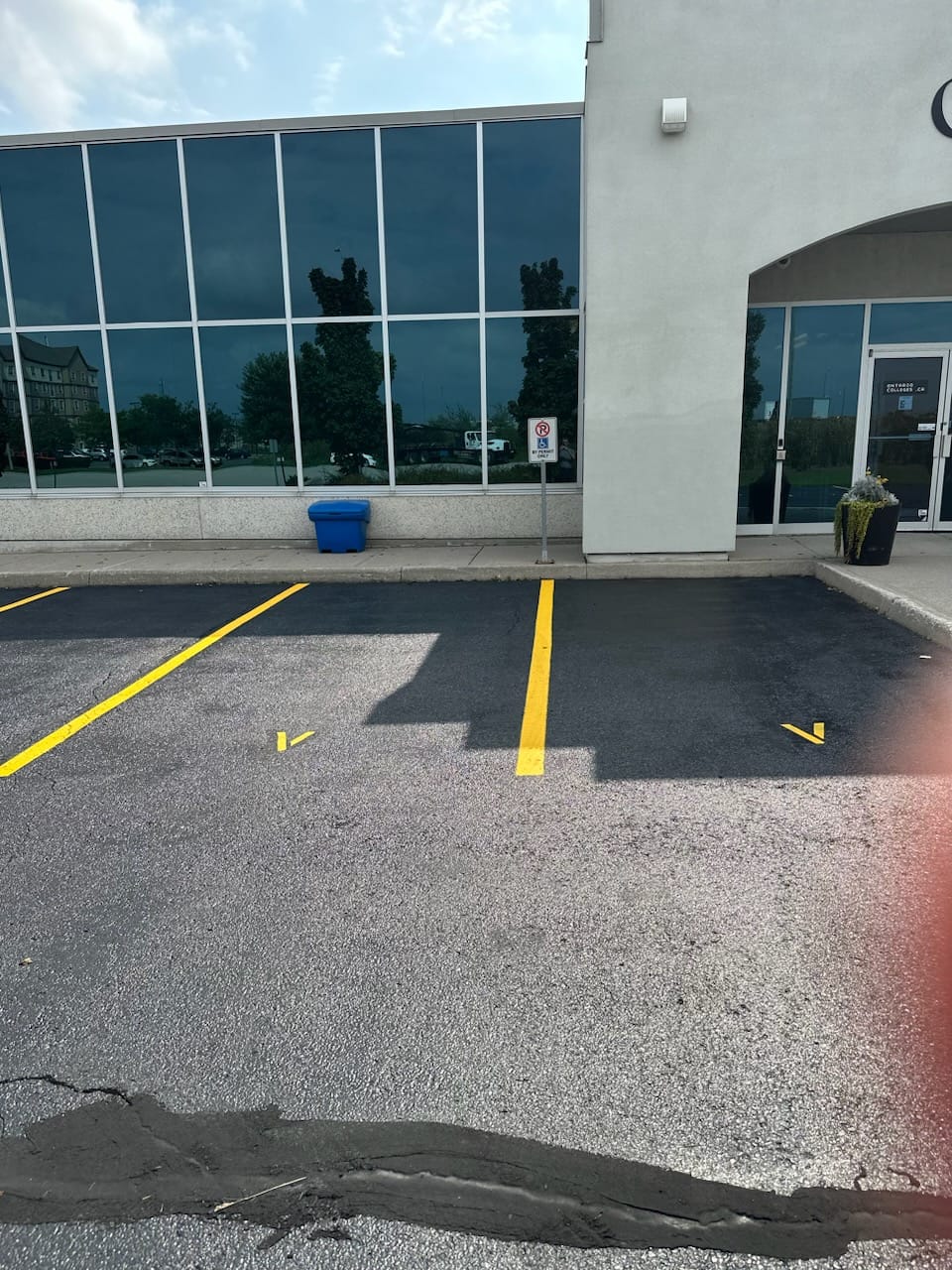 Parking lot line painting