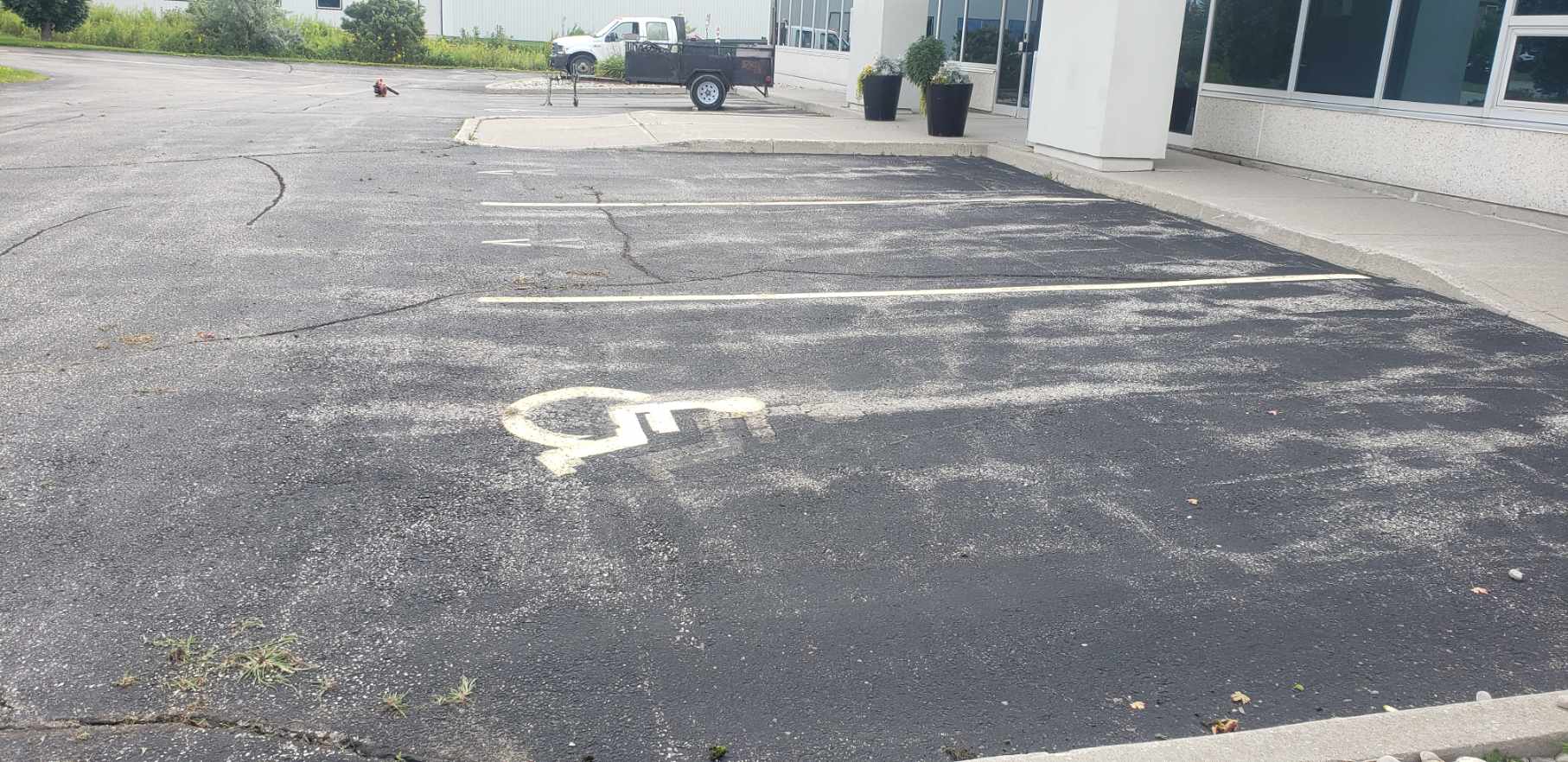 Parking lot line painting