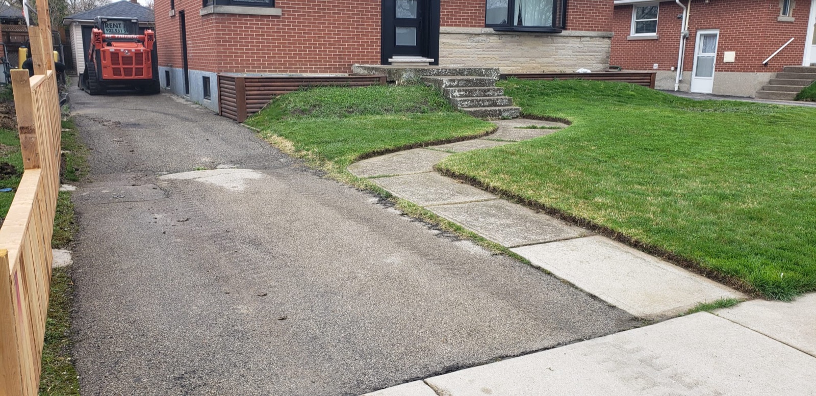 Paving work in progress