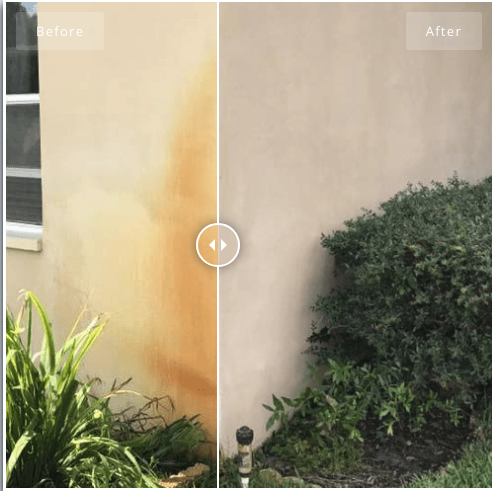 Rust removal pressure washing