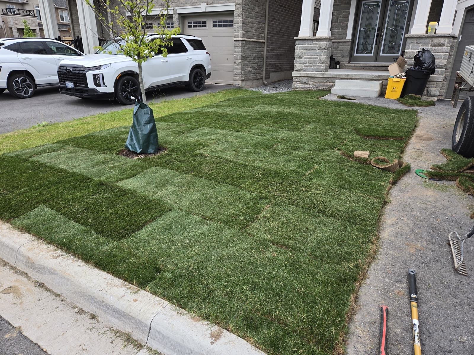 Sod installation